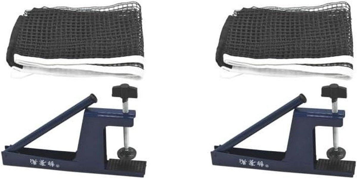 Tafeltennis Net - Ping Pong Set - Overal Spelen - Stevig Metalen Frame - Tot 6.5cm Dikte - Blauw