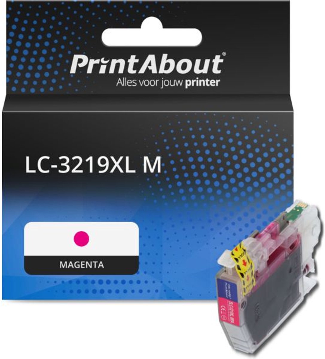 PrintAbout huismerk Inktcartridge LC-3219XL M Magenta Hoge capaciteit geschikt voor Brother