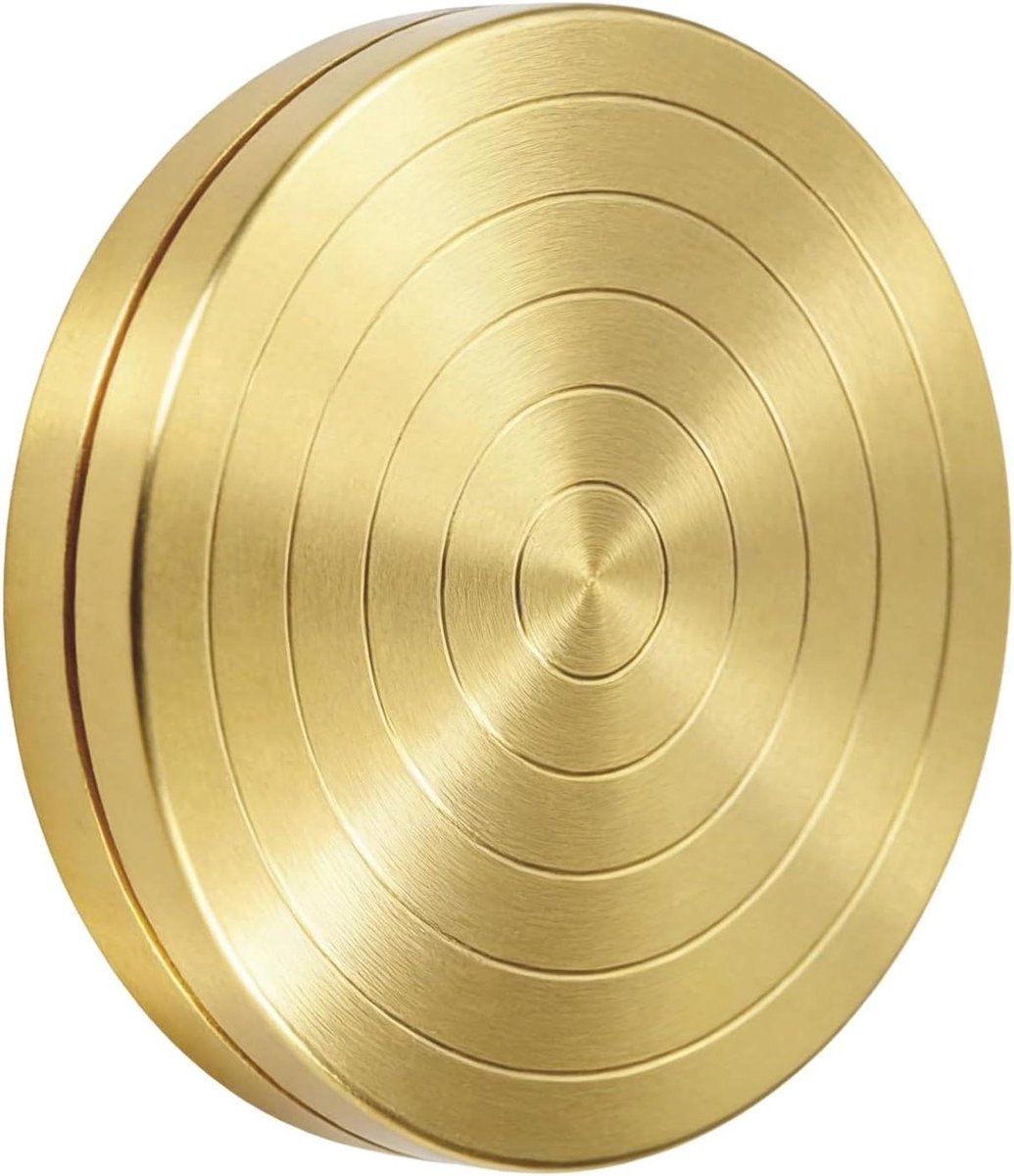 Draaischijf Trainingsapparaat - Balans Schijf - Pirouette Balans Training - Antislip Rubberen Basis - 8 cm Diameter - Zilverkleurig