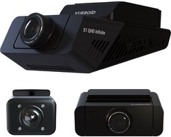 Vueroid - S1 QHD Infinite 3CH 64GB - Dashcam - 2K QHD Voor- en Achtercamera + Full HD Interieurcamera – Sony STARVIS 2 – GPS – Wifi – Premium Night Vision
