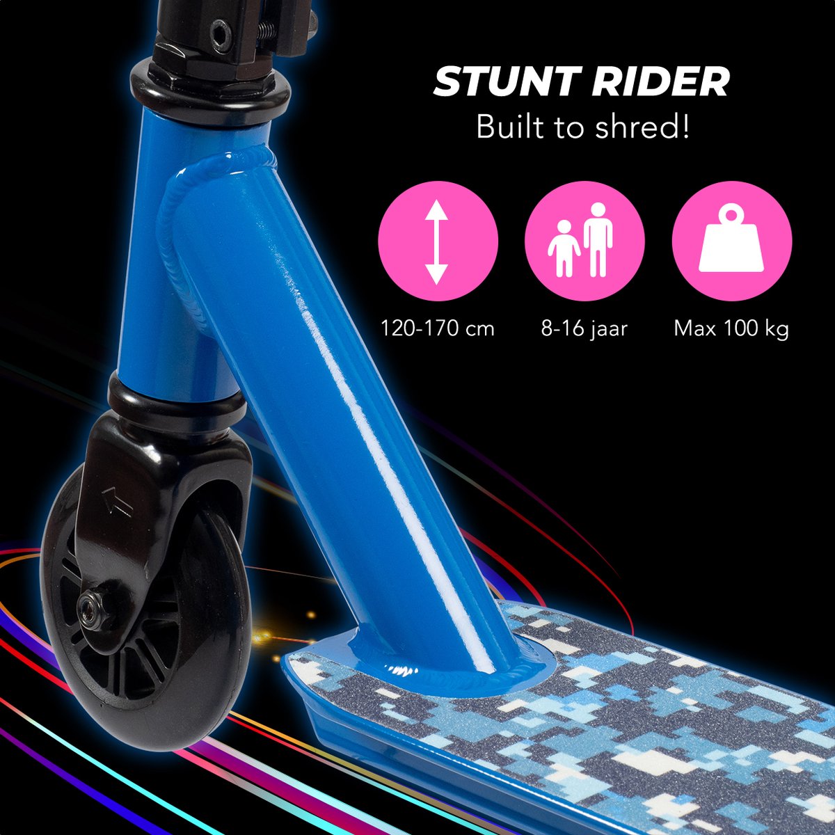 LifeGoods StuntRider - Stuntstep - Step - 100mm Wielen - Blauw — afbeelding 2