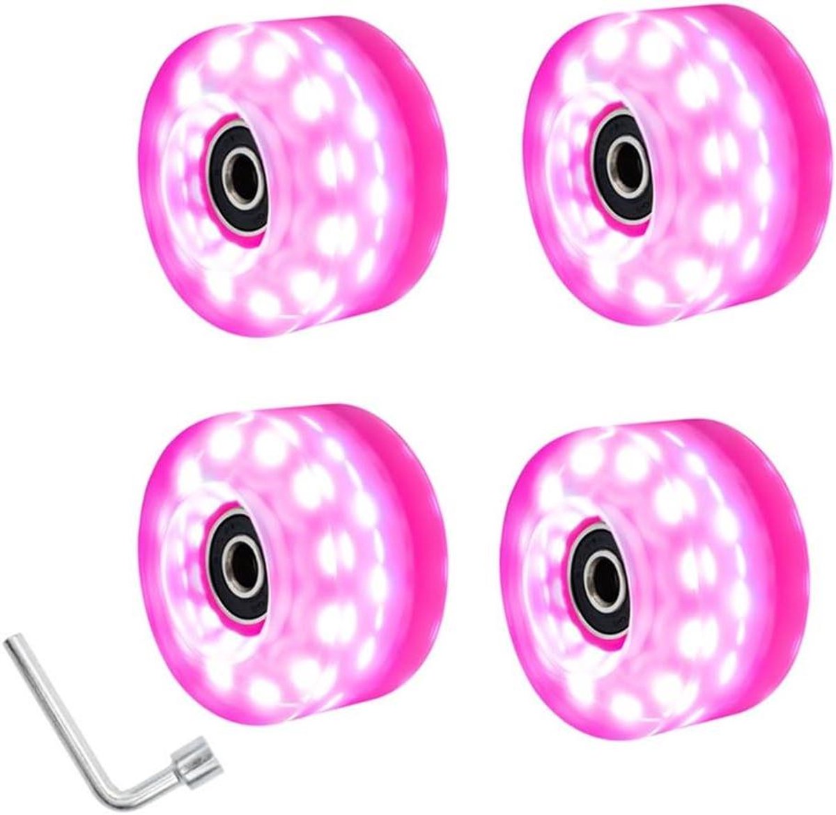 Rolschaats Wielen Skate Onderdelen Buiten Skaten Met Ingebouwde Lichten 58mm X 32mm