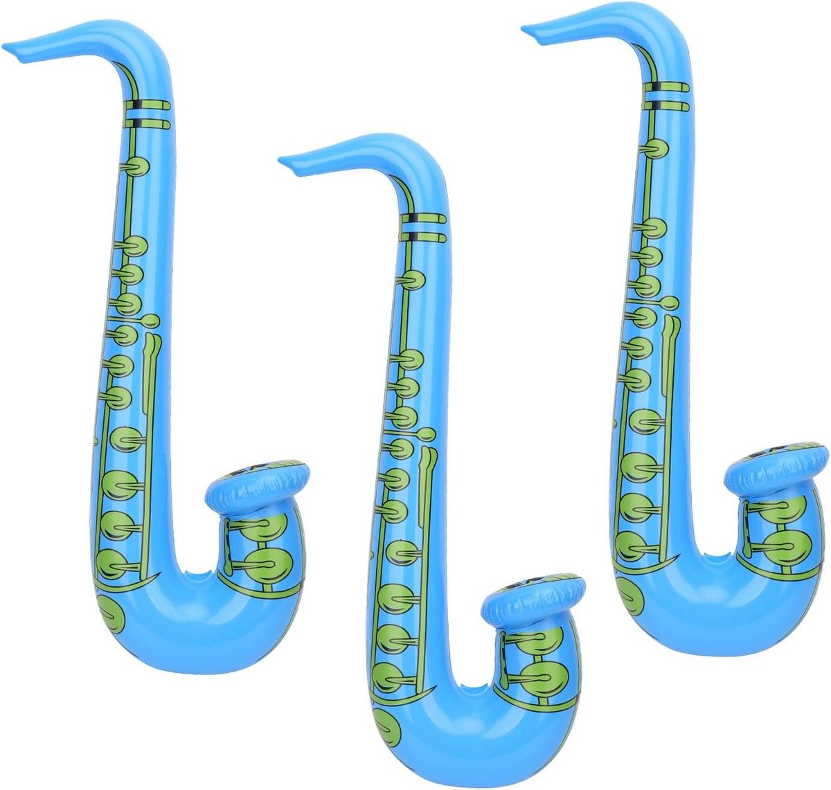 Opblaasbare Gitaar - Muziek Speelgoed - Feest Decoratie - Eenvoudig Op te Blazen - 75 cm Hoog - Blauw