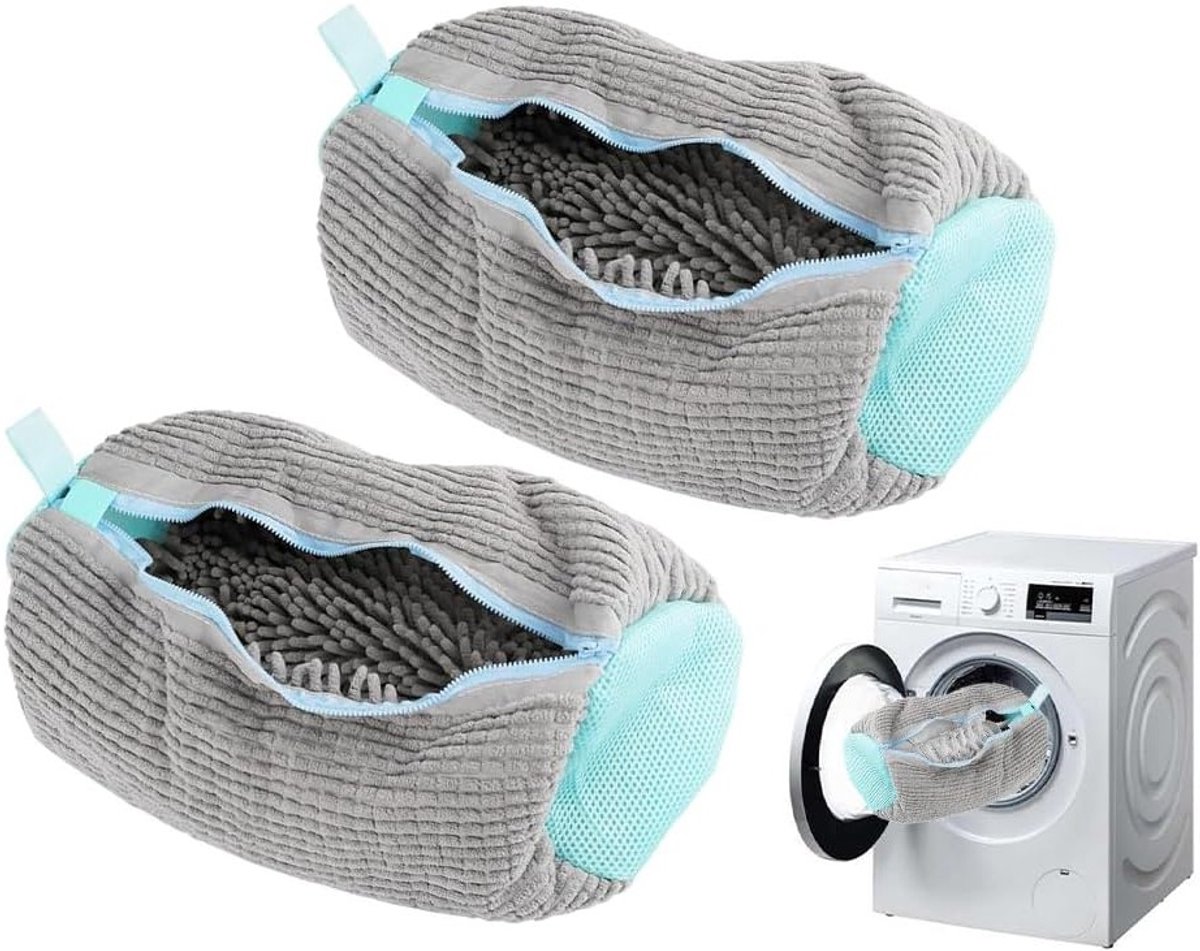 Waszak voor Sneakers en Kleding - Herbruikbare Waszak voor de Wasmachine, Ideaal voor Sokken en Reizen - Grijs