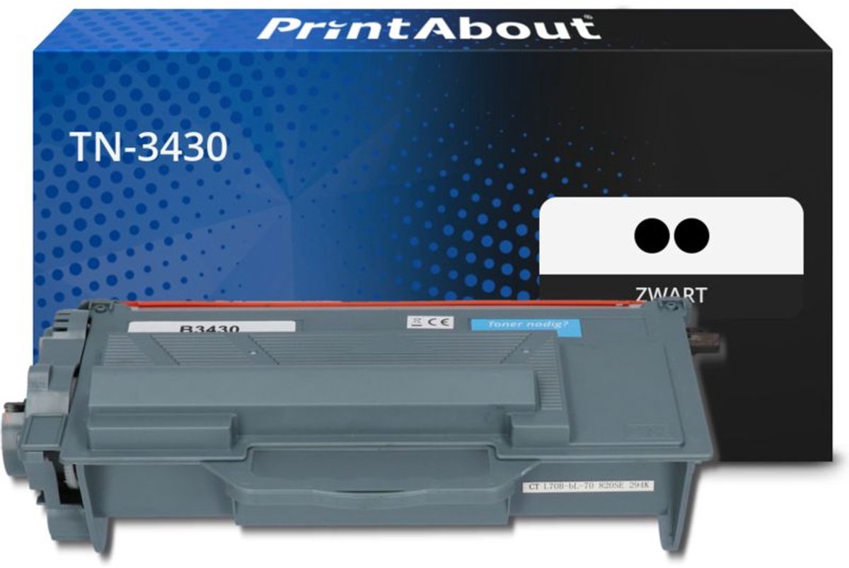PrintAbout huismerk Toner TN-3430 Zwart Multipack geschikt voor Brother