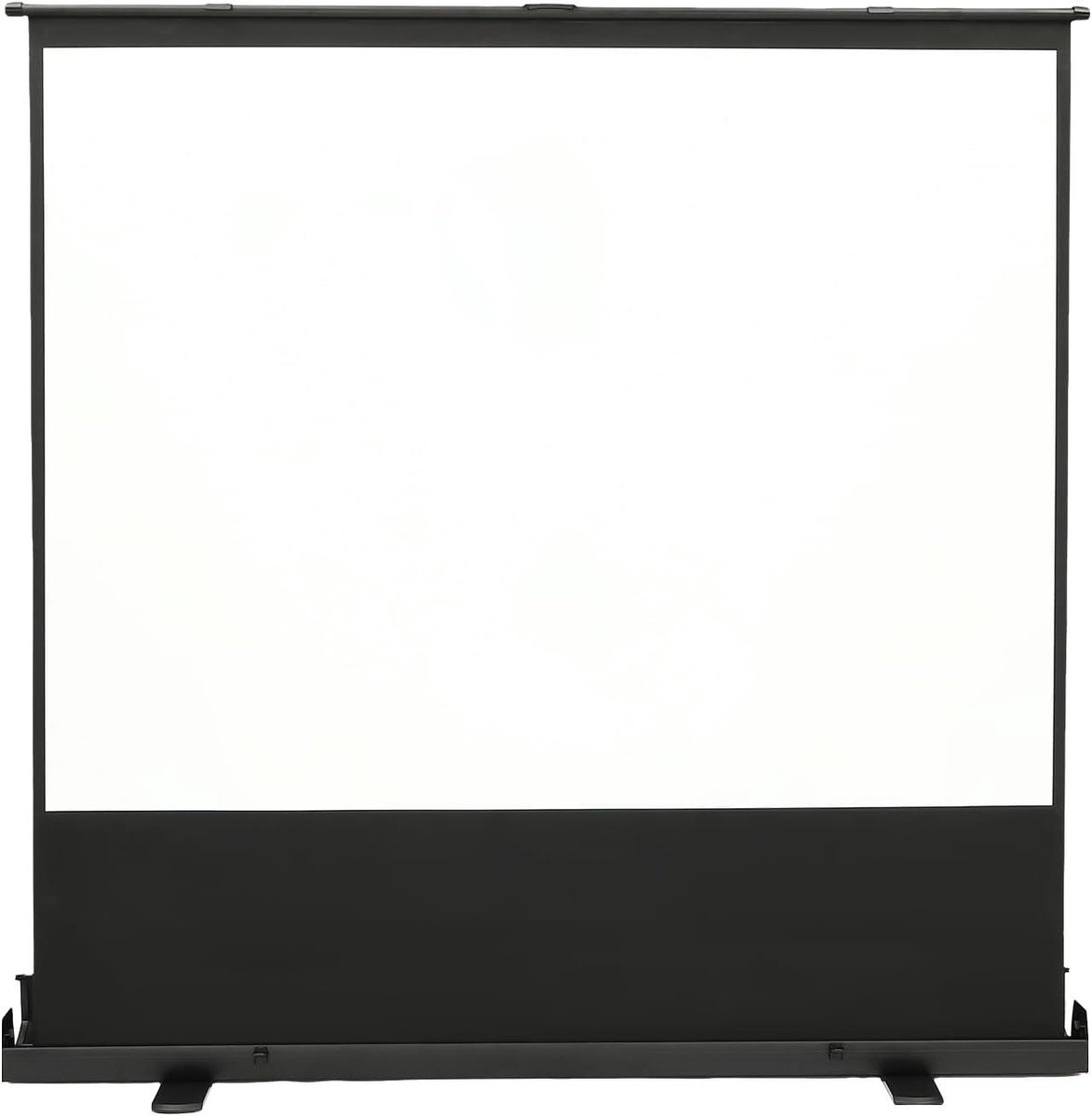 Projectiescherm met statief - Uittrekbaar doek - Thuisbioscoop creëren - Kreukvrij glasvezel - 80 inch diagonaal - Zwart