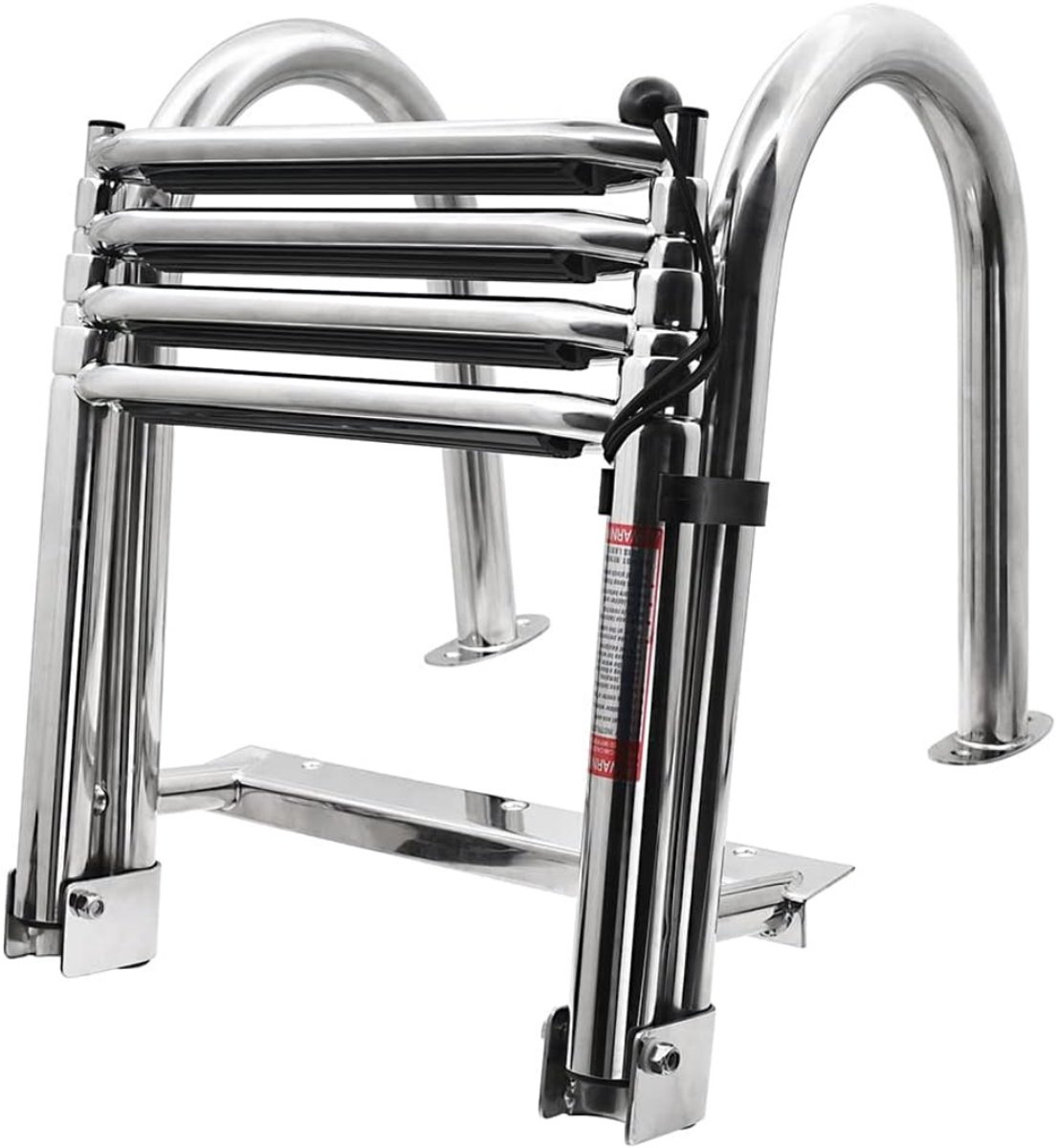 QUOVO® Zwembadtrap - Zwembad Trap - Inbouwzwembad - Zilver - 120cm x 36cm x 158cm