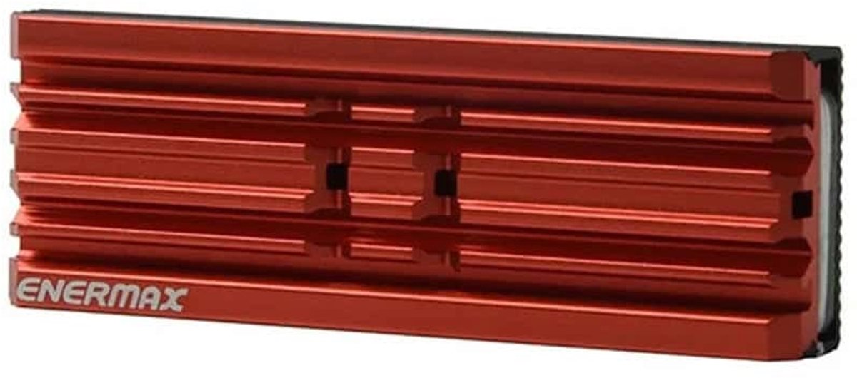Heatsink Cooler - ENERMAX - ESC001 - Dunne chipset voor M2 2280 SSD met 4 siliconen Heatsink Pads - Rood