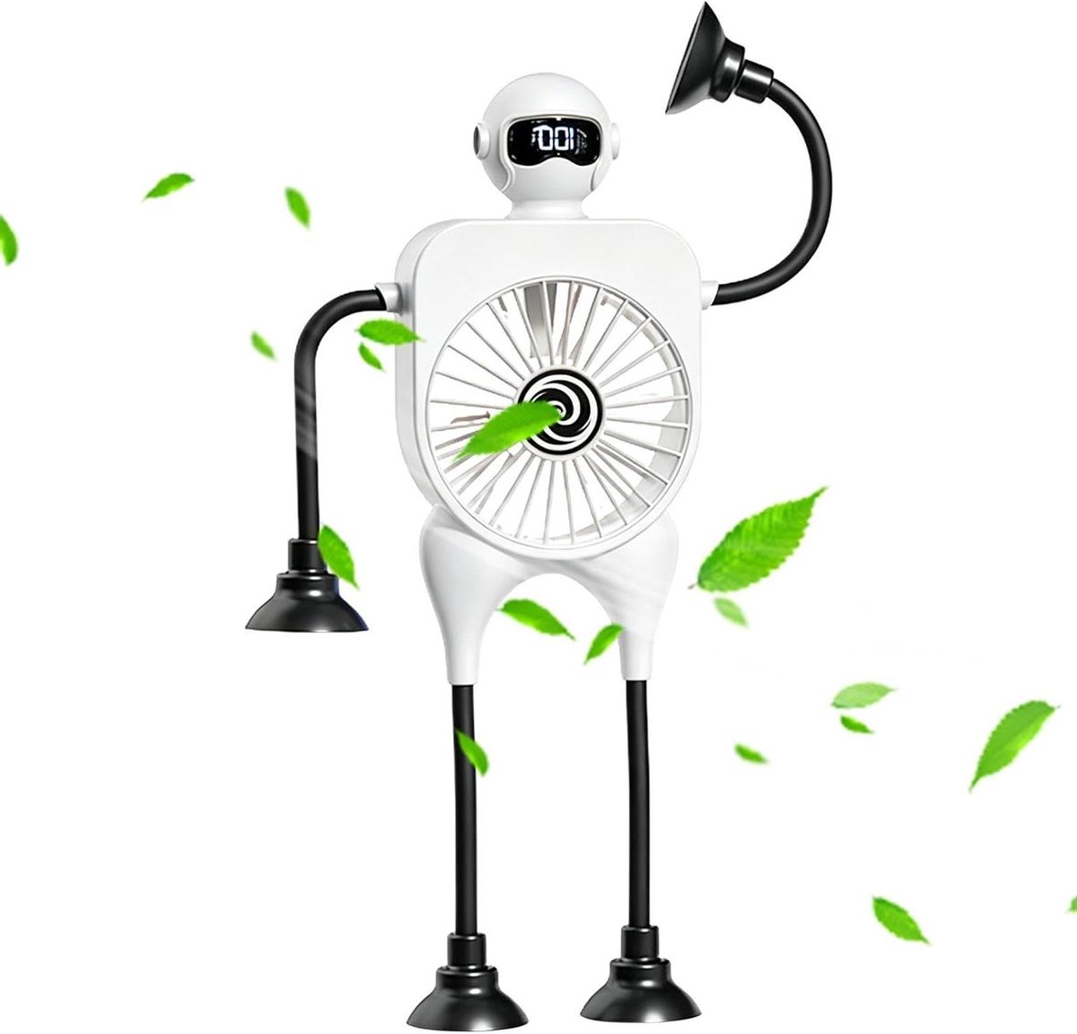 Bureau Ventilator - Persoonlijke Fan - Koelte Creëren - 100 Windsnelheden - 26x26x5 cm - Wit