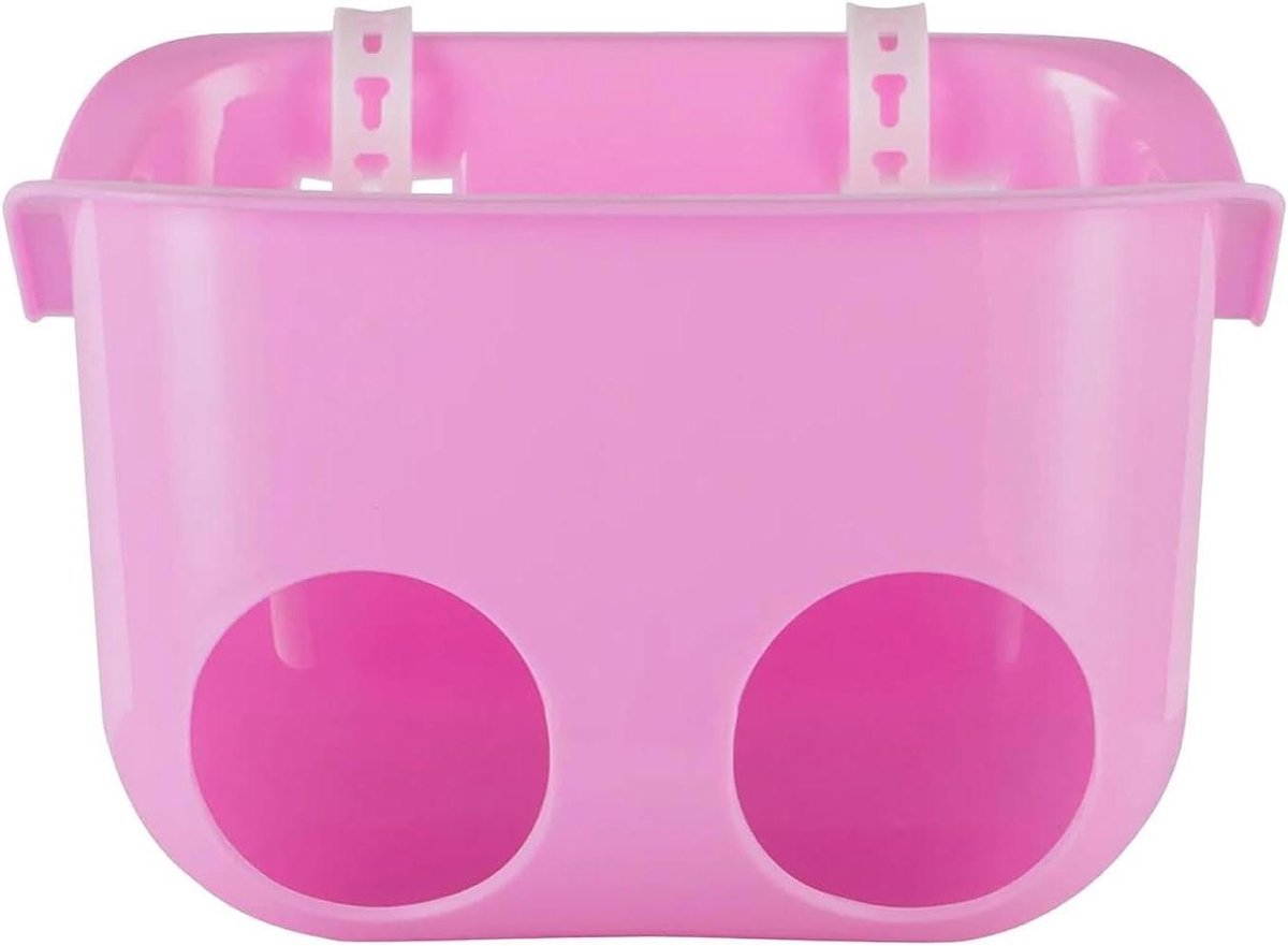 Babyfietsstoeltje - Poppenmand Fiets - Poppen Vervoeren - Verstelbaar Riemsysteem - 21x15x14 cm - Roze