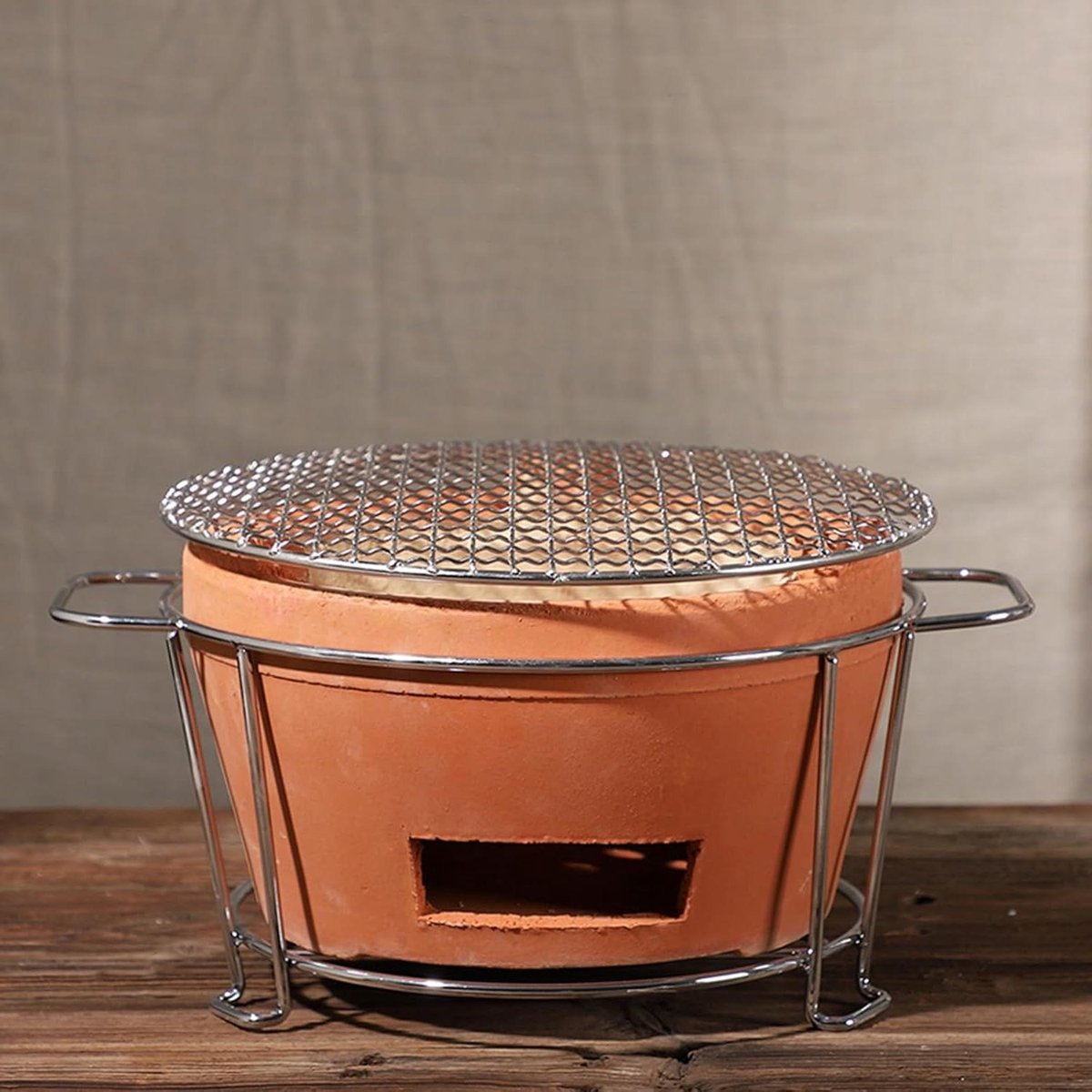 Houtskooloven Grill - Keramische Kookplaat - Buiten Koken - Multifunctioneel Ontwerp - 305 x 23 cm - Zwart