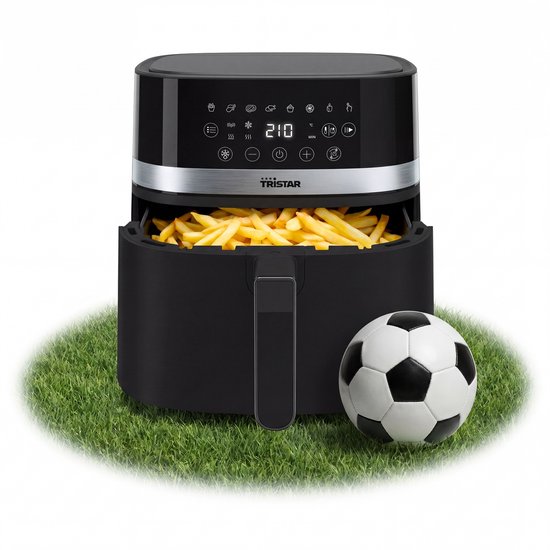 Tristar Airfryer FR-9418 - 8L - Grote Capaciteit XXL - PFAS Vrij - 7 programma's - Warmhoudfunctie - 2000 Watt - WK
