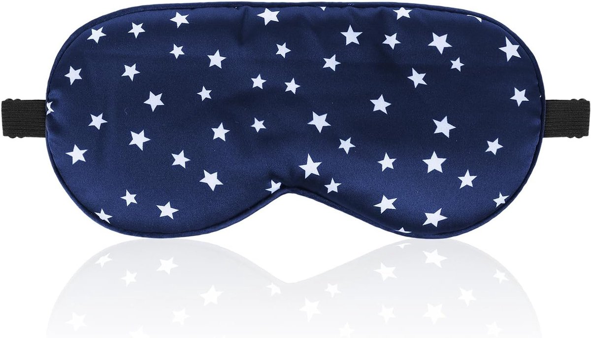 Zijden slaapmasker - comfortabel oogmasker - marineblauw - puur zijde