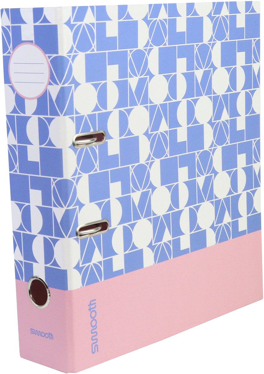 Ancor Ordner Smooth A4 2r 8cm roze/blauw - AN-113174-D