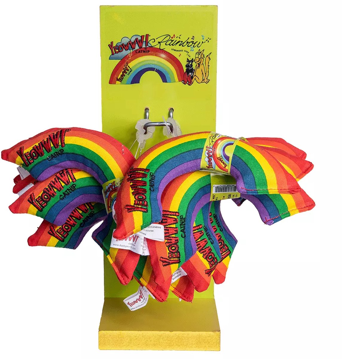 Yeowww! Rainbow Display 12 st - Kattenspeelgoed met Catnip - Yeowww Rainbow - catnip display