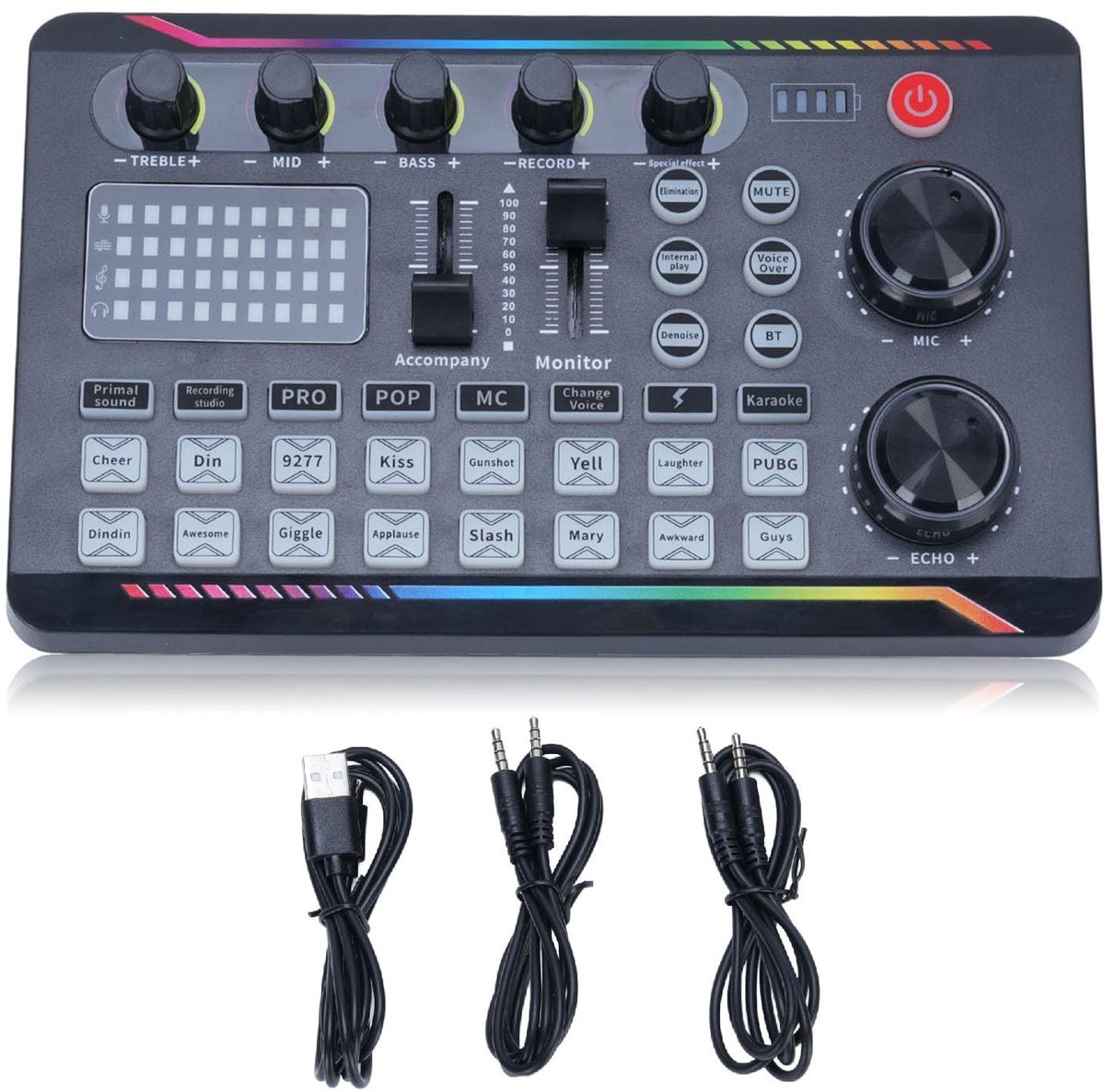 Dailygoods- Geluidskaart met DJ Mixer Effecten - Mengpaneel - Voice Changer - Live Streaming - Karaoke - Digitale Verwerkingschip - Audio Mixer