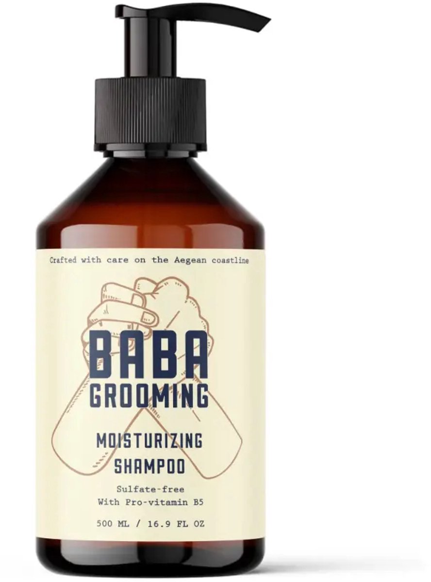 Baba Grooming Daily Moisturizing Shampoo 500ml - Sulfaatvrij - Met Provitamine B5 - Voor Alle Haartypes