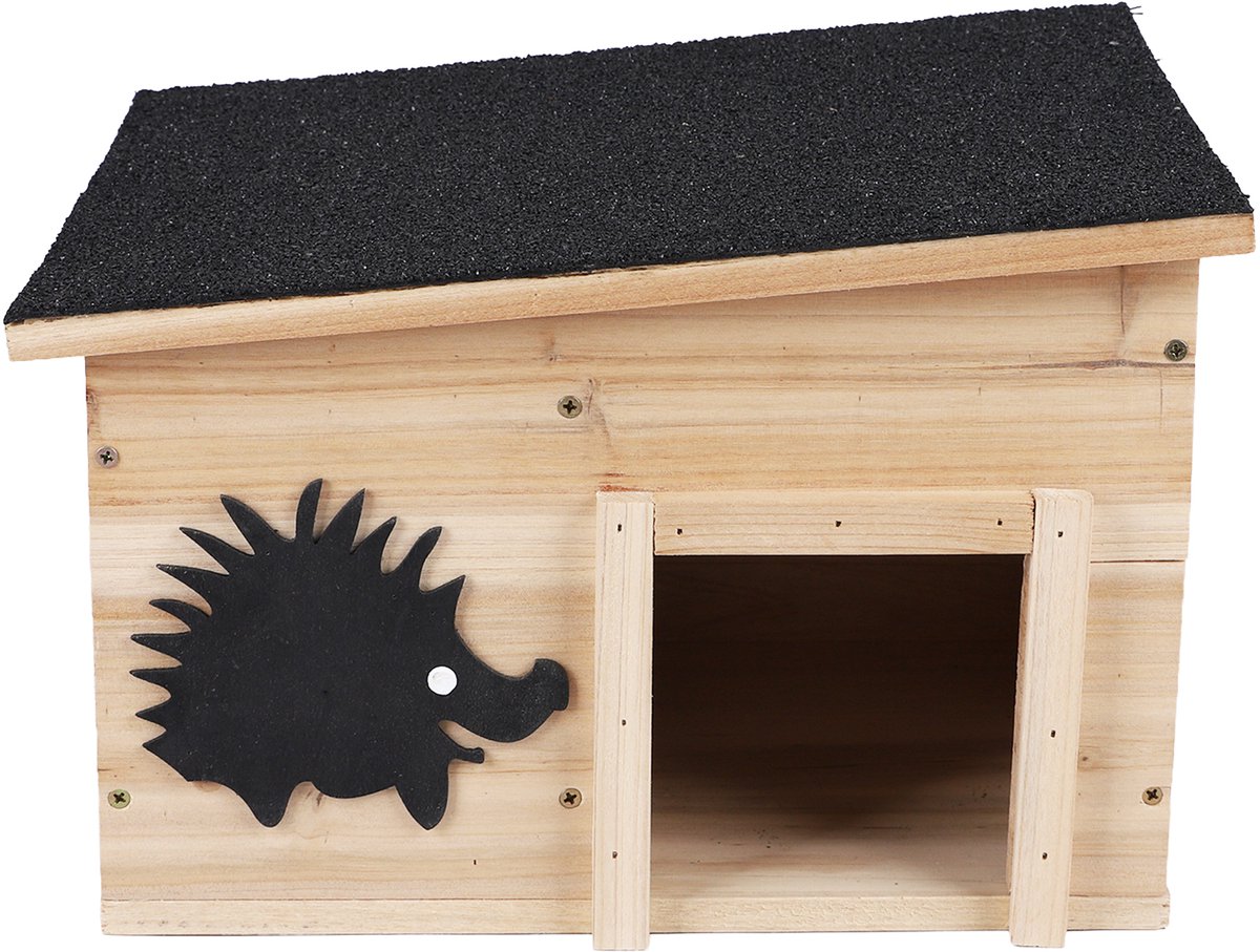 MON JARDIN egelhuis van natuurlijk hout – 32 x 26 x 20,5 cm