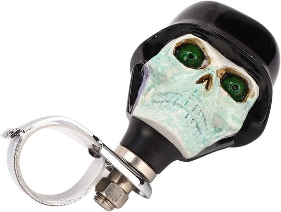 Skull Vorm Stuurknop voor Auto, Boot of Vrachtwagen - Stuurwiel Suïcide Knop, Handvat Spinner voor Gemakkelijk Sturen en Comfortabel Rijden — afbeelding 4