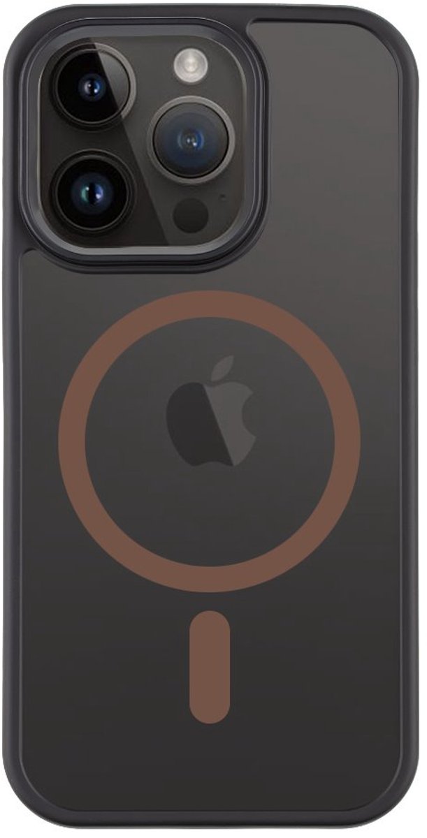 Tactical iPhone 14 Pro MagForce Hyperstealth 2.0 Cover – Hoesje met Losse Klikbare Knoppen – Black/Mocha Mousse