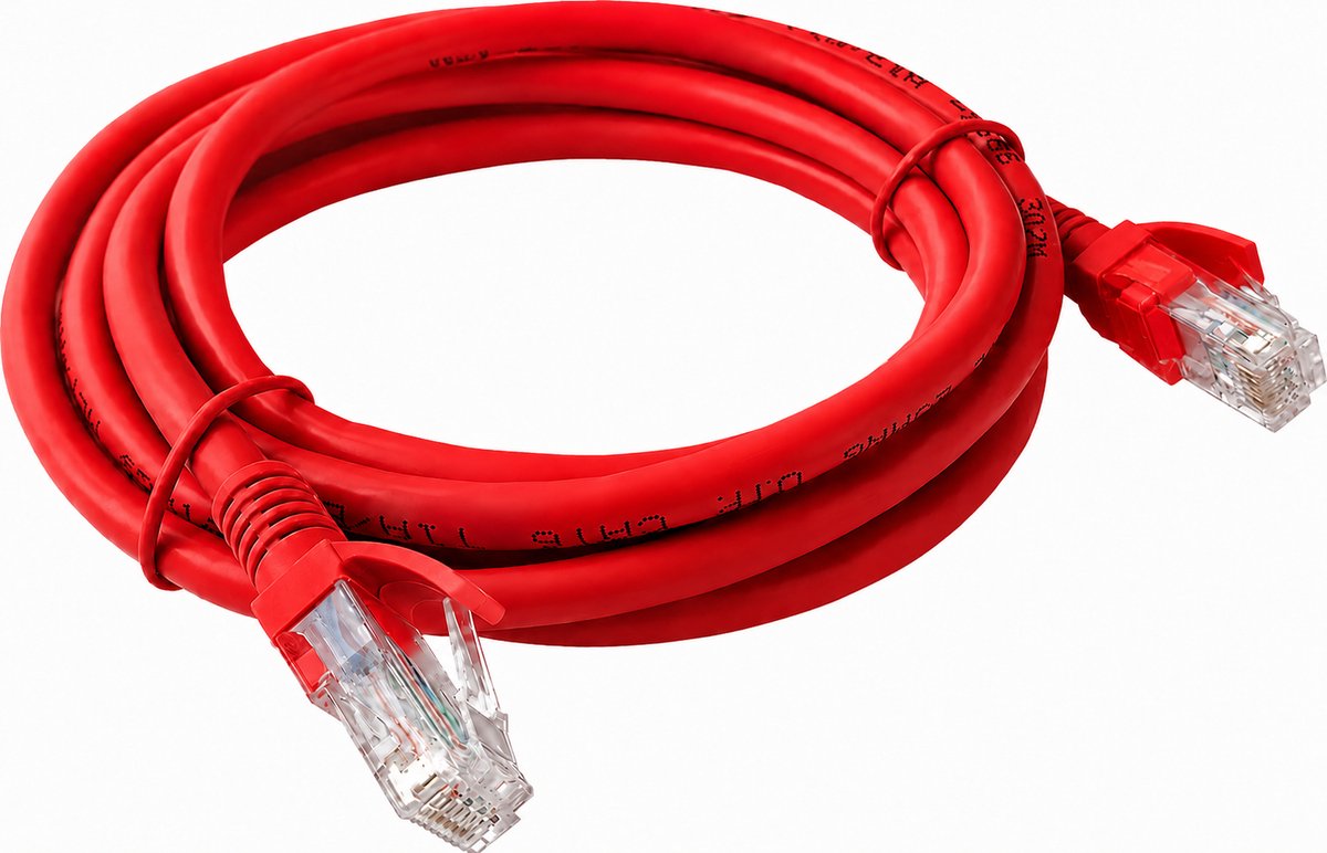 NexCable Premium Internetkabel 1,5 meter - CAT6 UTP Ethernet kabel RJ45 - Patchkabel LAN Cable Netwerkkabel - Rood