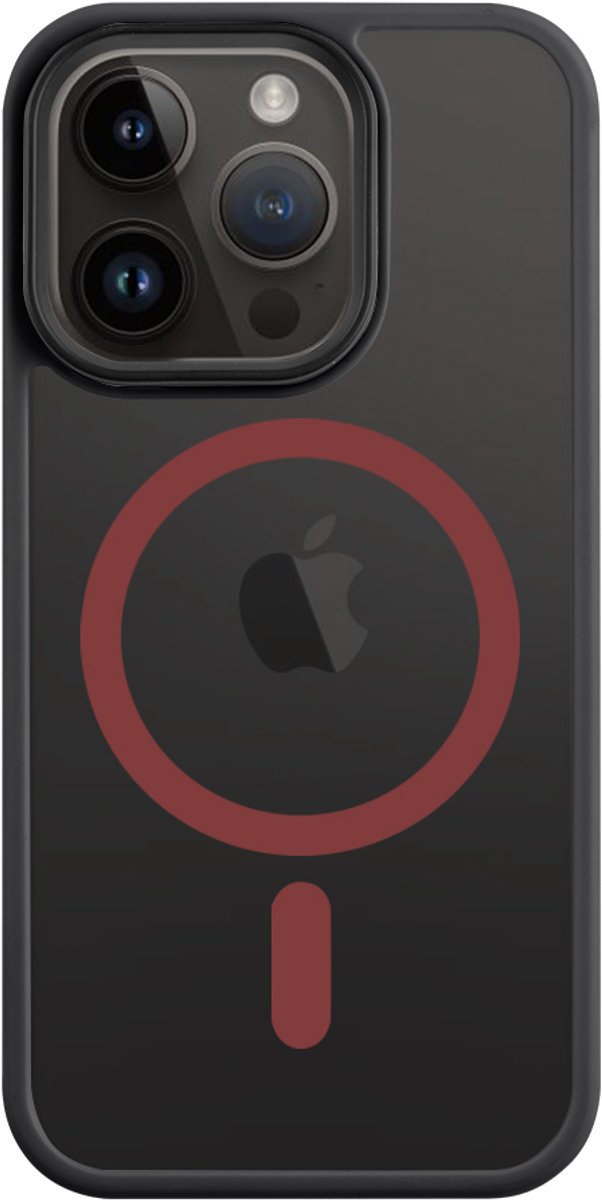 Tactical iPhone 14 Pro MagForce Hyperstealth 2.0 Cover – Hoesje met Losse Klikbare Knoppen – Black/Red
