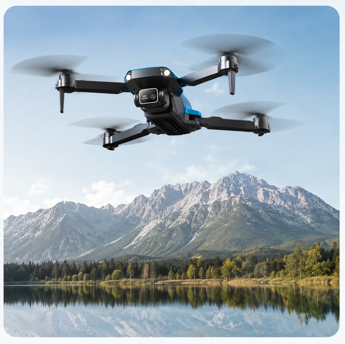 HS290 Drone met Camera - Blauw - inc 2 Accu's – foto 4