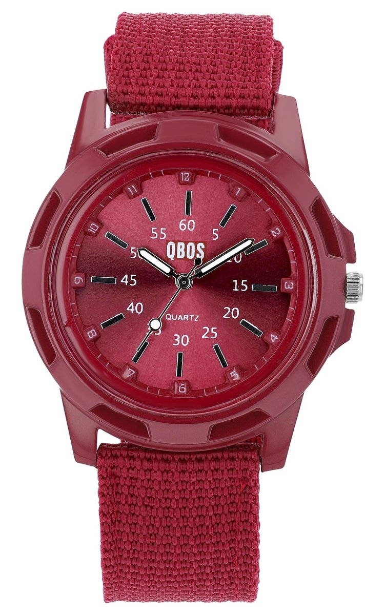 QBOS Heren textielhorloge QB0015 QBOS herenhorloge met textielband