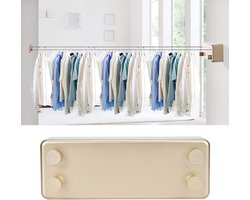 Intrekbare Waslijn - Kledinglijn Dubbel Touw - Kleding Drogen Binnen - Dubbel Touw Ontwerp - 4 meter - Goud