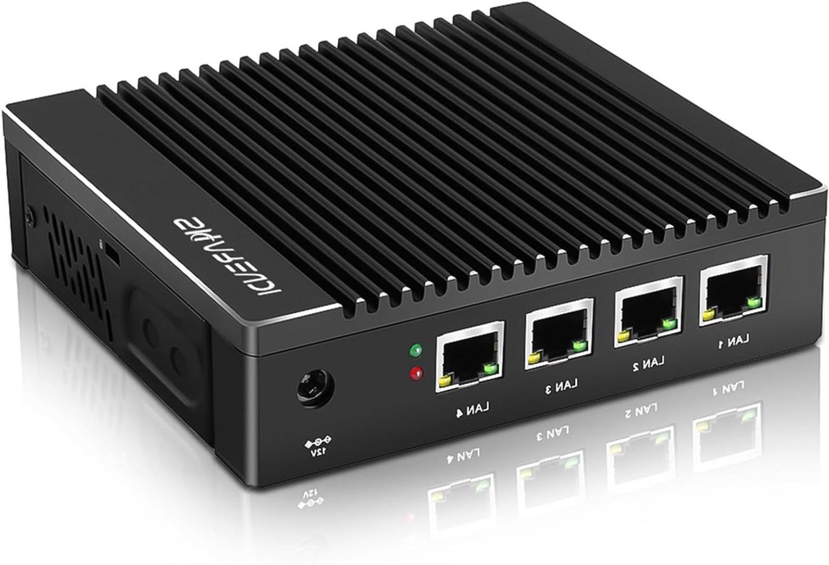 Mini PC Firewall - Mini Computer Micro PC - Netwerk Beveiliging - 4x 2.5GbE LAN Poorten