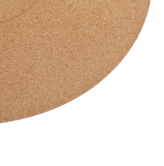 Stringstable Mat,12in Turntable Slipmat Mat Record Pad Soft Cork Anti -static Non-skid Stringstable Slipmat Pad Diameter 295mm — afbeelding 3