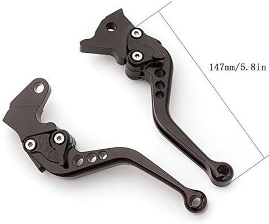 Verstelbare Hendels Motor - Rem Koppeling - Motorrijden Verbeteren - CNC Aluminium Constructie - 14.2 cm Kort - Zwart — afbeelding 5