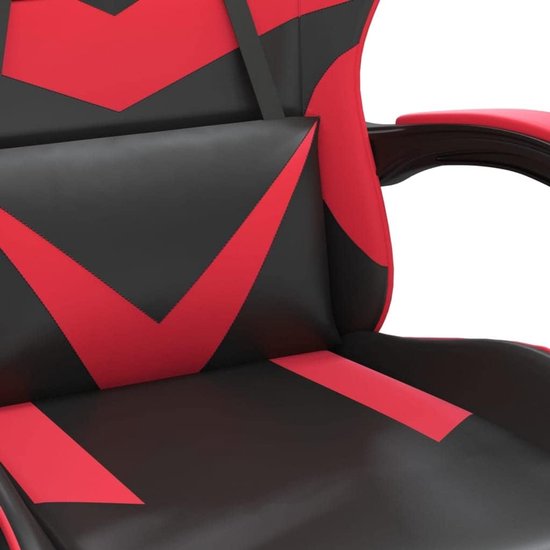 Gaming Stoel - Comfortabele Fauteuil - Comfortabel Zitten - Verstelbare Rugleuning - 57.5 cm Breed - Zwart Rood — afbeelding 4