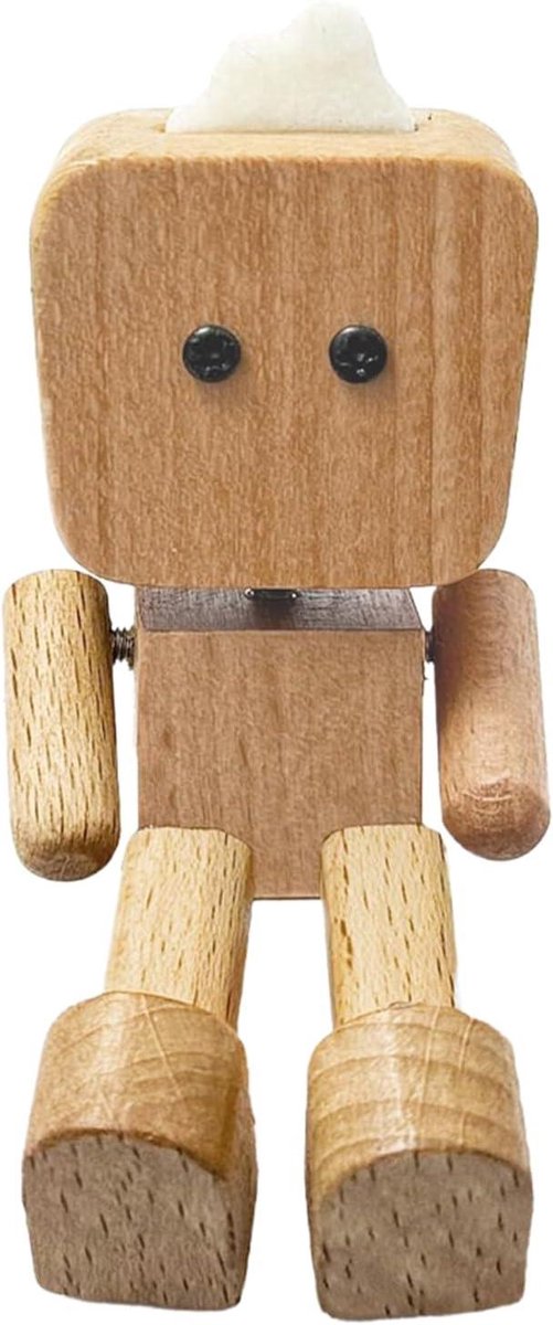 Auto Ventilatie Robot - Luchtverfrisser Clip - Auto Interieur Fris - Beweegbare Gewrichten - 6 cm - Hout