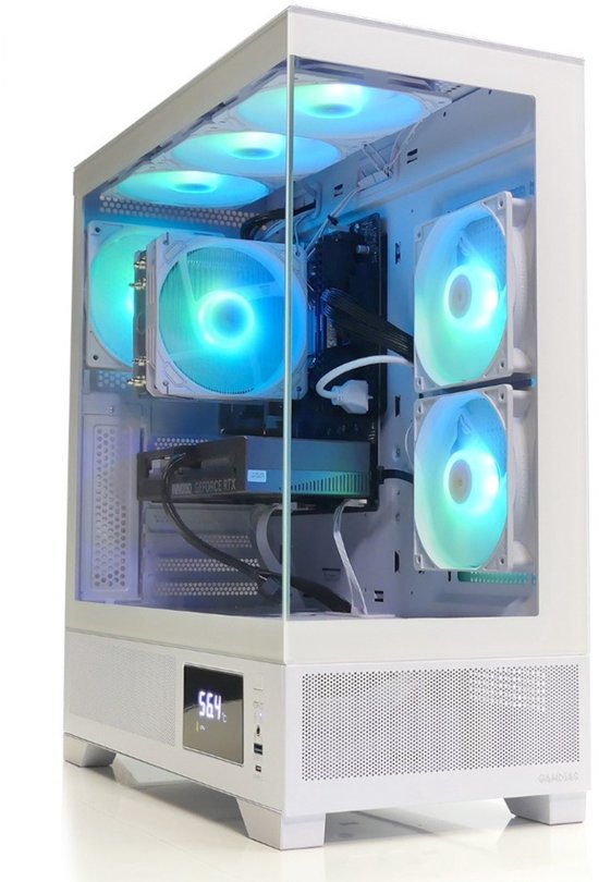Ryzen 7 5700X Game PC RTX 5070 12GB 32GB RAM 1TB SSD RGB Cooler Temperatuur Display WiFi 6 Bluetooth 5.4