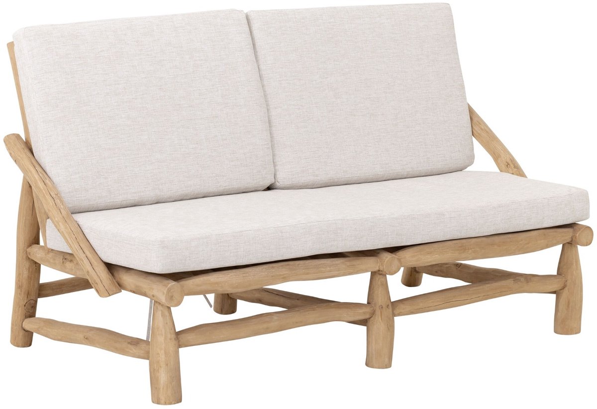 MUST Living Bench 2-seater Blue Marlin ,80x120x80 cm, teak branch