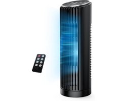 Torenventilator 33 cm met Afstandsbediening – 4 Snelheden – 4 Modi – 70° Oscillatie – 12 Uurs Timer – Stil 24 dB