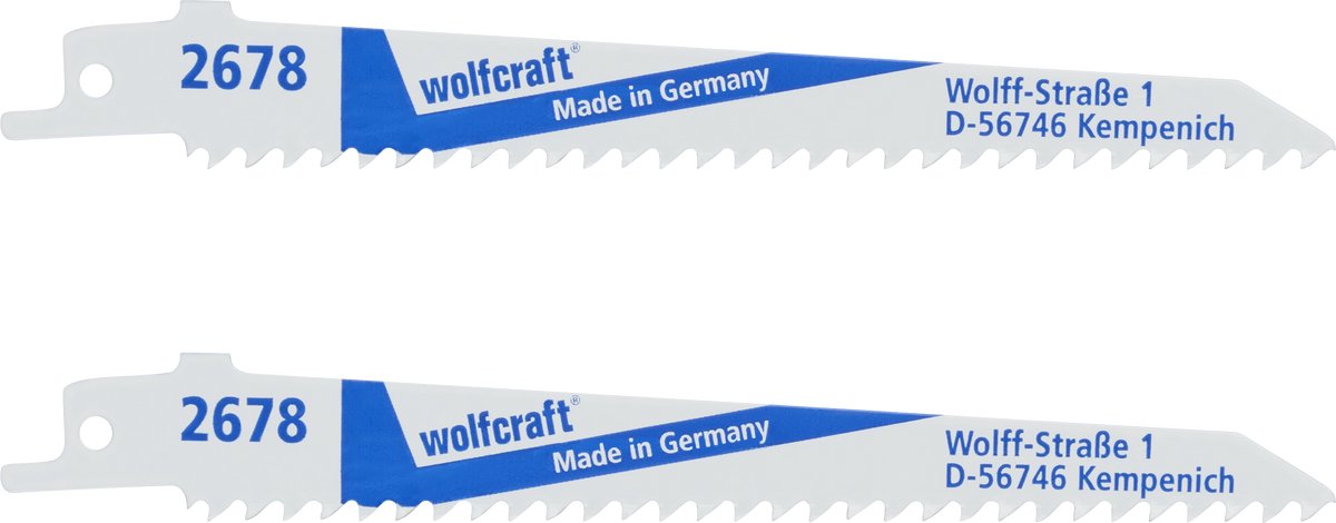 wolfcraft - Reciprozaagblad voor hout met spijkers - 130mm Sabelzaagblad BIM - 2678000