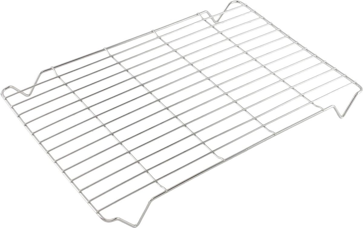 Grill Pan Rack - Oven Bakplaat - Oven Gebruik - Roestvrij Staal - 39x32cm - Zilver