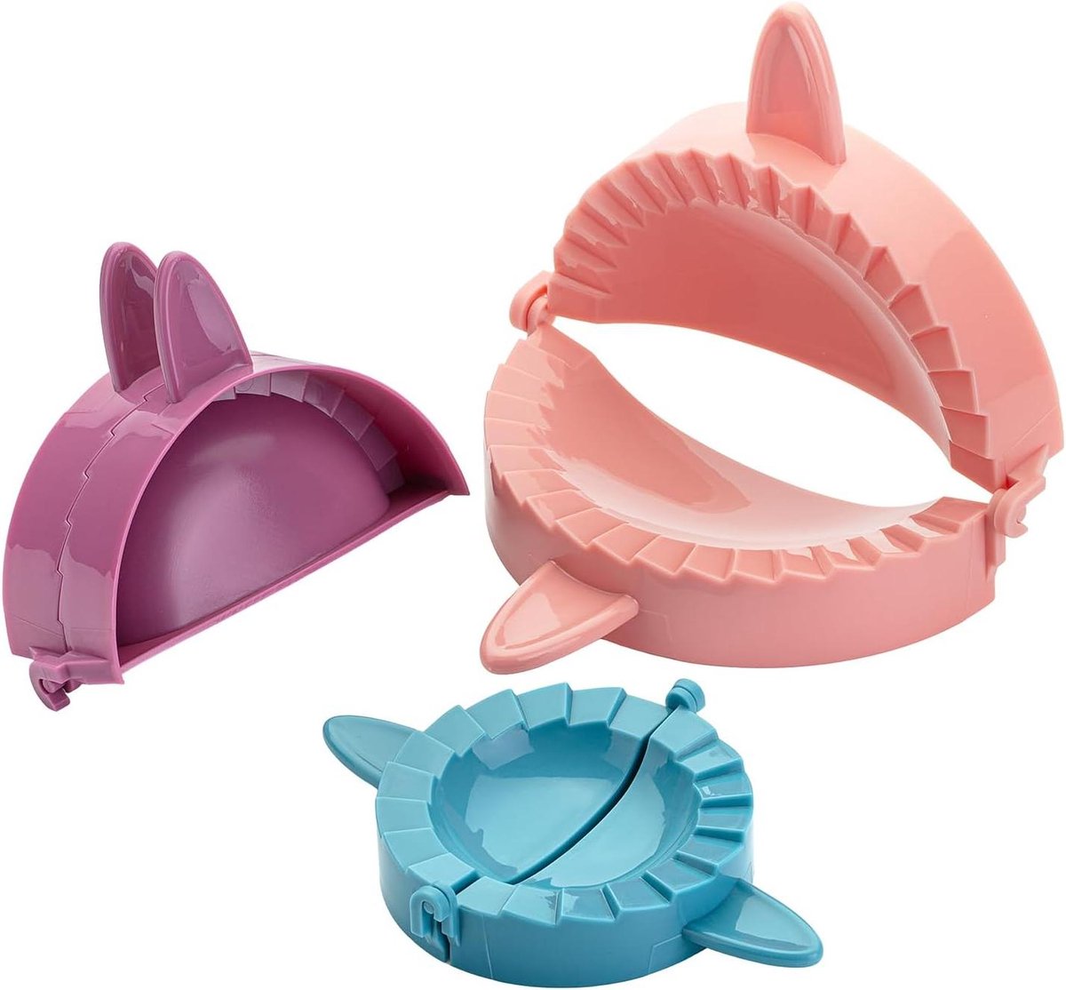 Deegpers Set - Knoedel Vorm - Gebak Maken - Geplooide Rand - 3 Maten - Meerdere Kleuren