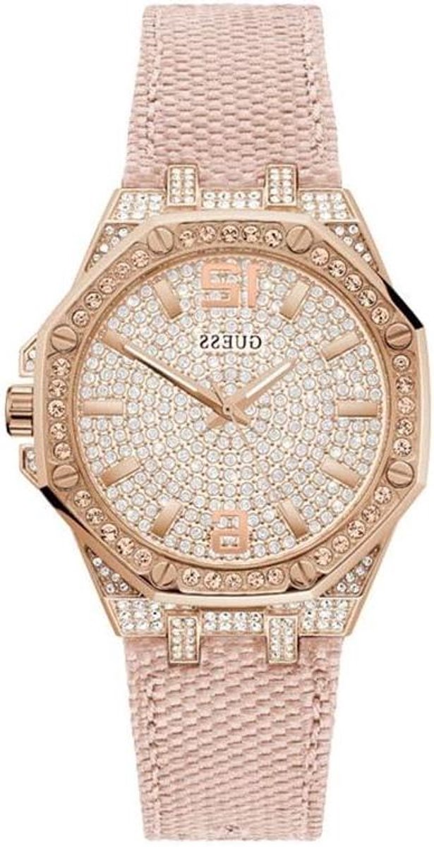 Dameshorloge - Polshorloge Dames - Tijd Aangeven - Vol Kristallen - 39mm Kast - Zilverkleurig