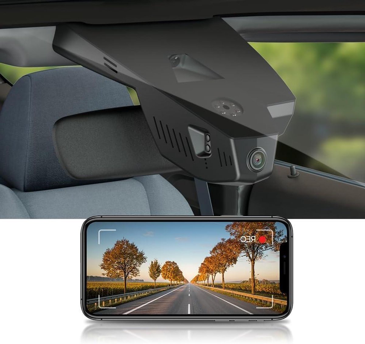 Dashcam 4K - Autocamera UHD - Veilige Rit - OEM-geïntegreerde stijl - 64GB Kaart - Zwart
