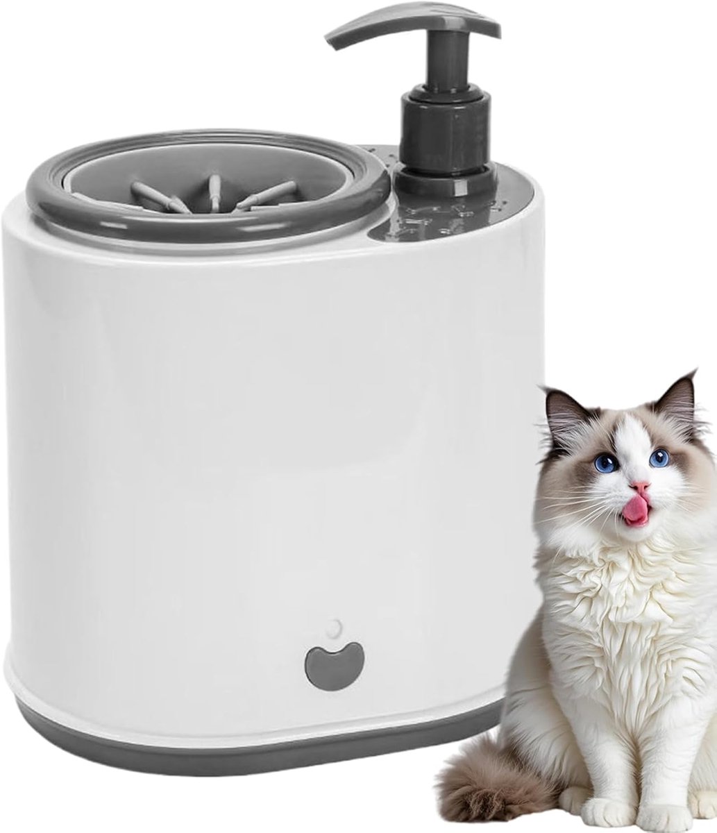 Ulisem - Potenreiniger - Elektrisch en Draagbaar - Zacht Borstel - Oplaadbaar - Met Vloeistoftank - Voor Honden en Katten - Geschikt voor Wandelen en Reizen - Lichtgewicht