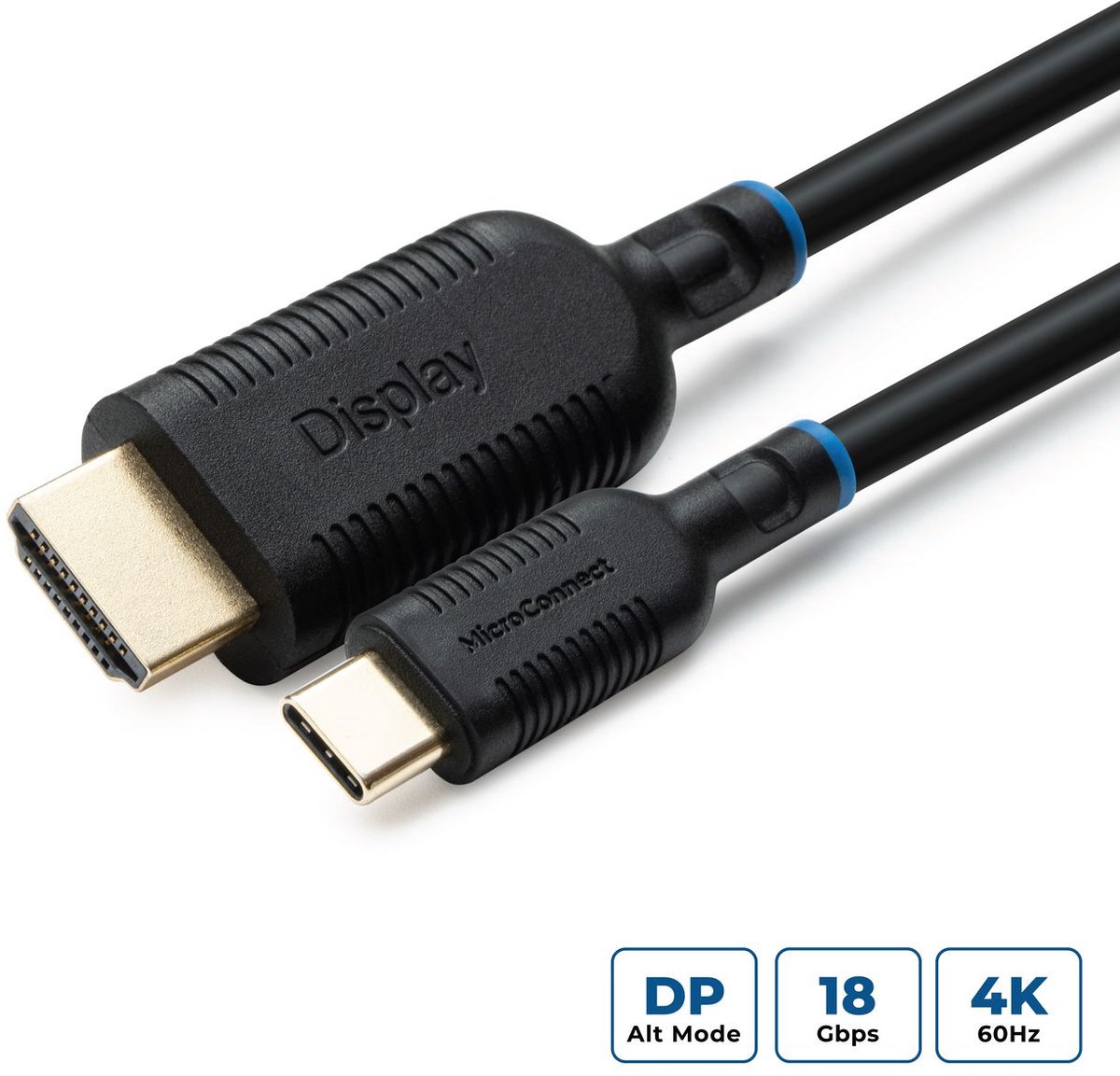 Microconnect MC-USBCHDMI3 video kabel adapter 3 m USB C HDMI Zwart