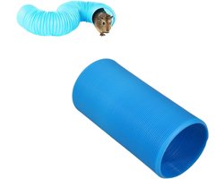 Speeltunnel – Uitschuifbare huisdiertunnel – Leuke tunnel – Inschuifbare buis – Benodigdheden voor kleine huisdieren – Hamsterspeelgoed – Diameter: 10 cm – Lengte: 20–80 cm