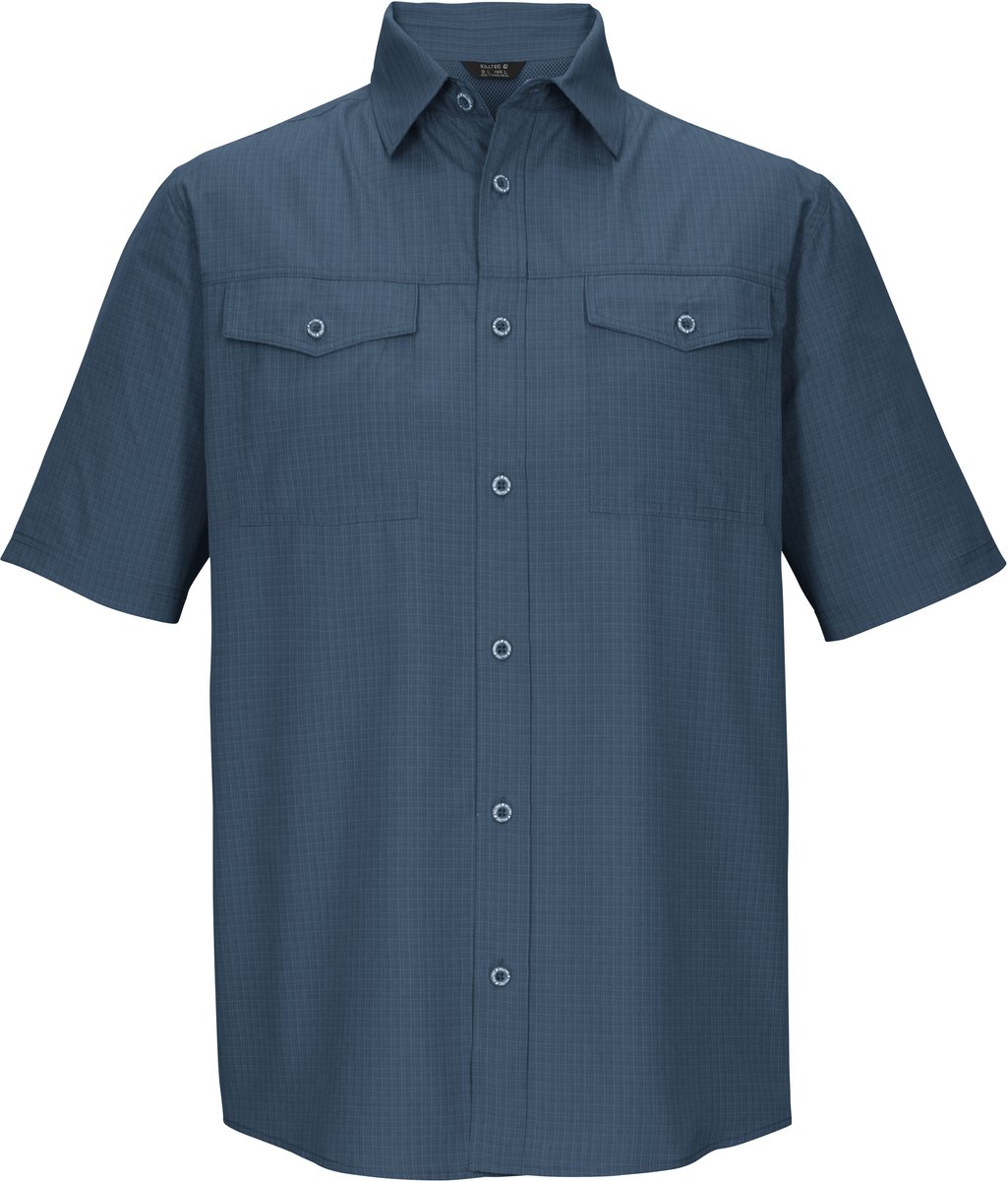 Killtec KOS 63 Men Woven Shirt Blouse met korte mouwen Heren Powder Blauw