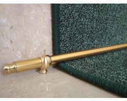 Staven voor traplopers - Tapijtbevestiging trap - Trap bekleden - Geanodiseerd aluminium - 90 cm - Goud