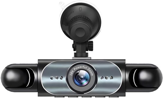 Vyzio - 360° Dashcam Auto - 4 Kanaals Rijrecorder - Voor, Achter & Zijkant - Full HD - Parkeermodus & Bewegingsdetectie - Nachtzicht - CAMERIK