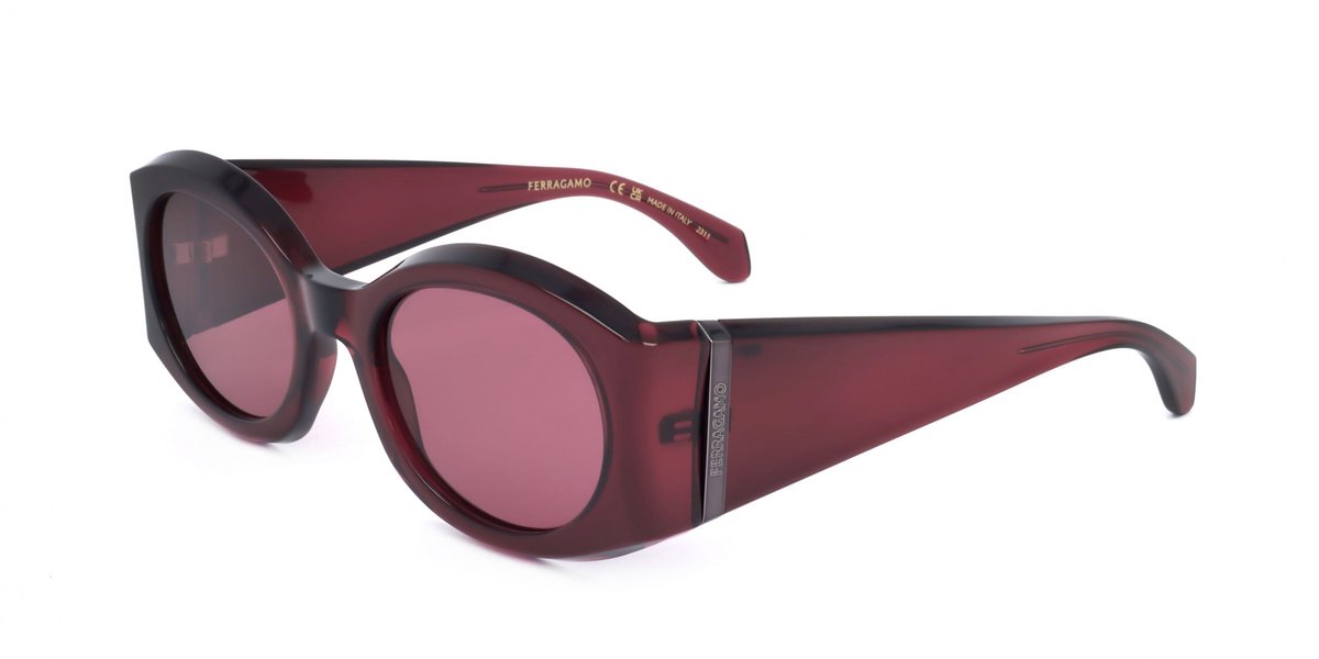 Ferragamo SF2008S Transparent burgundy 55/22/140 WOMAN Zonnebrillen