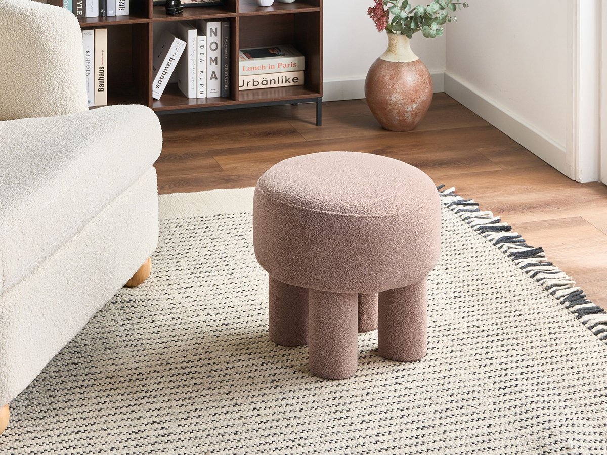 CANBY - Hocker - Beige - Bouclé